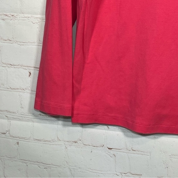 Lands End Turtleneck Womens 1X Pink Pullover Stretch Long Sleeve Top - Picture 7 of 9